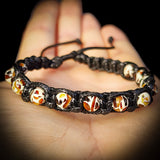 Mosaic Baltic Amber Black Macrame Bracelet