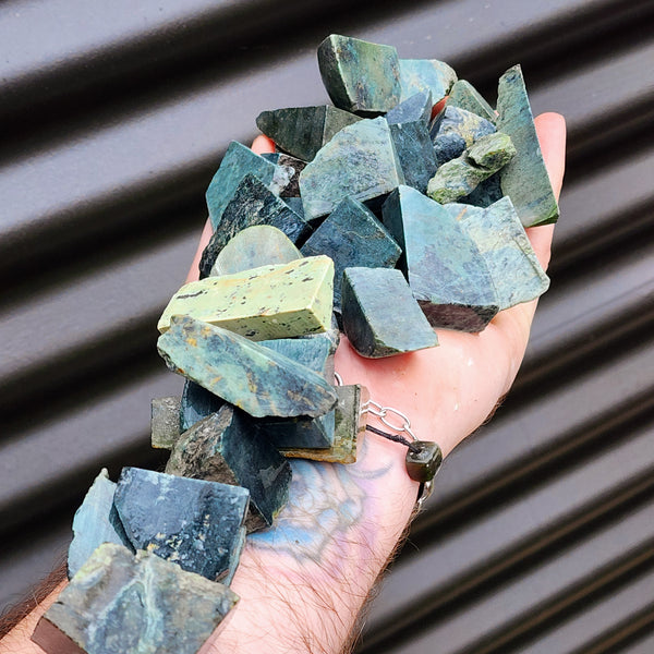 1kg Raw New Zealand Greenstone Offcuts / Pounamu Pieces