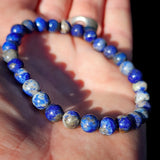 Natural Lapis Lazuli Elastic Bead Bracelet