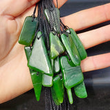 Bulk 10x Natural Greenstone Pendant Necklaces