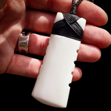 Notched Toki Bone Carving Pendant Necklace