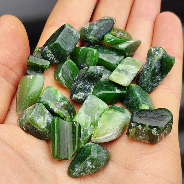 10x NZ Greenstone Offcut Tumbles