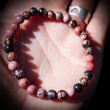Natural Rhodonite Elastic Bracelet