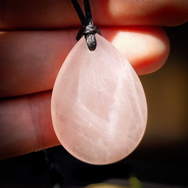 thumbnail image 2 of Lebensquelle Plus 30mm Sunstone Donut Pendant With Cotton Ribbon - Natural Gemstone Jewellery 2 of 4