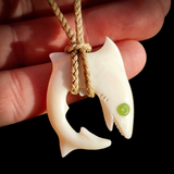 Shark Bone Carving Pendant Necklace