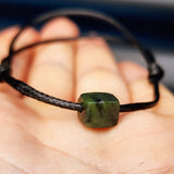 New Zealand Greenstone Pounamu Simplistic Cord Bracelet