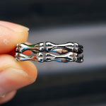 Size Y - Stainless Steel Bones Band Ring