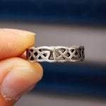 Size Y, T 1/2 - Stainless Steel Celtic Knot Band Ring (1A1B1)