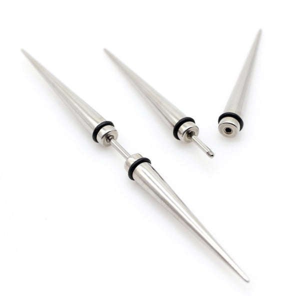 Stainless Steel Punk Spiked Earrings