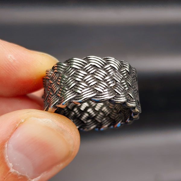 Size Y, T - Stainless Steel Celtic Knot Weaved Ring