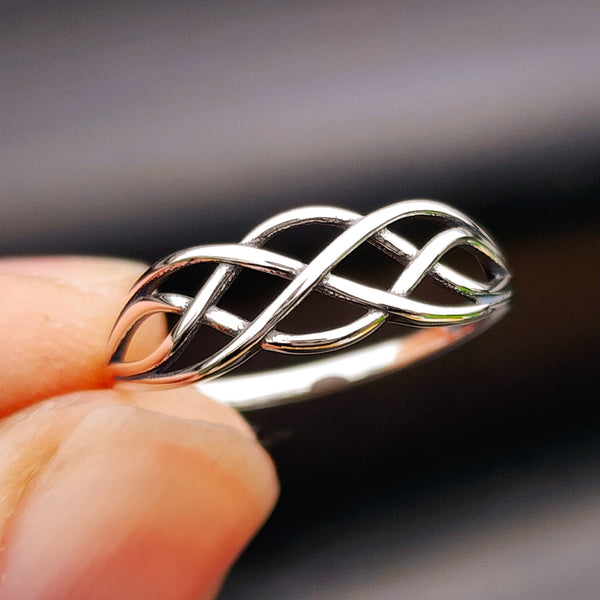 Solid 925 Sterling Silver Celtic Knot Ring
