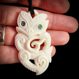 Taniwha Bone Carving Pendant Necklace - NZ Maori Inspired