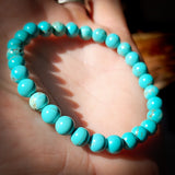 6mm Turquoise Stones Elastic Bracelet