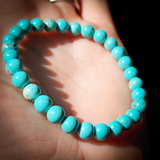 6mm Turquoise Stones Elastic Bracelet