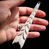 Fish Tails Bone Carving Pendant Necklace - NZ Maori Inspired