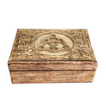 Wooden Triquetra Celtic Trinket / Jewelry Box (8A10)