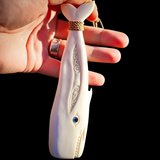 XXL Whale Bone Carving Pendant Necklace - NZ Maori Inspired