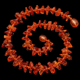 Amber Teething Necklace - Polished Cognac Chip