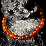 Polished Cognac Baltic Amber Elastic Bracelet
