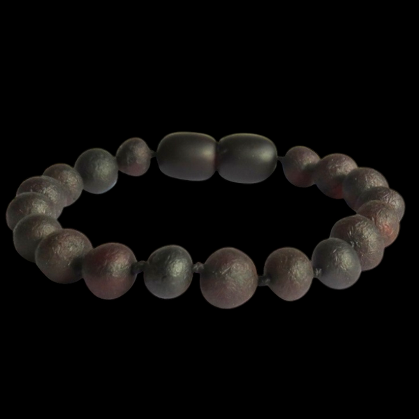 Amber Teething Bracelet / Anklet - Raw Cherry