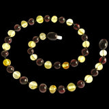 Amber Teething Necklace - Polished Lemon & Cherry Amber