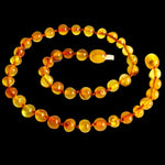 Amber Teething Necklace - Polished Honey Amber