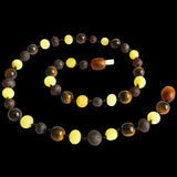 Amber Teething Necklace - Raw Cherry, Lemon, Tiger Eye