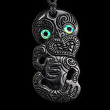 Hei Tiki XL Bone Carving Pendant Necklace