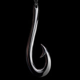 XL Hook Black Bone Carving Pendant Necklace