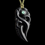 Manaia Black Bone Carving Pendant Necklace