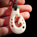Hook Bone Carving Pendant Necklace