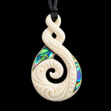 Koru Twist Bone Carving Pendant Necklace