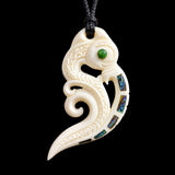 Seahorse Bone Carving Pendant Necklace