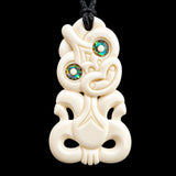 Hei Tiki Bone Carving Pendant Necklace