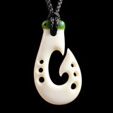 Hook Bone Carving Pendant Necklace