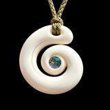 Koru Bone Carving Pendant Necklace