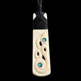 Manaia Toki Bone Carving Pendant Necklace