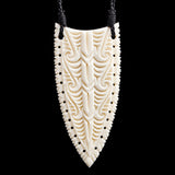 Notched Niho Bone Carving Pendant Necklace