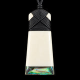 Paua Bottom Toki Bone Carving Pendant Necklace