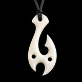 Hook Bone Carving Pendant Necklace