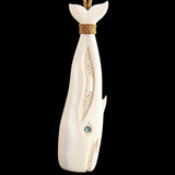 XXL Whale Bone Carving Pendant Necklace