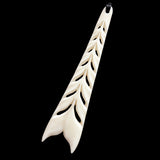Whale Tails Bone Carving Pendant Necklace