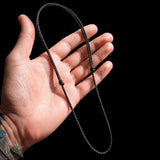 2.8mm Braided Pendant Necklace Replacement Cord with Sliding Knots - Black