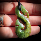 NZ Greenstone / Pounamu Manaia Pendant Necklace (N715)