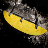 NZ Greenstone Pounamu Plate Pendant Necklace (N614)