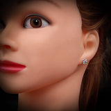 Childrens 925 Sterling Silver & CZ Butterfly Stud Earrings
