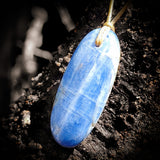 Natural Kyanite Oval Pendant Necklace (1BBB226)