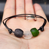 Rustic Recycled Sea Glass One Off Bracelet (1A3-704)
