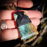 NZ Obay Stone / Polychrome Schist Toki Pendant Necklace (N762)