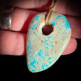 Natural Turquoise Freeform Pendant Necklace (1BBB317)